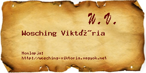 Wosching Viktória névjegykártya